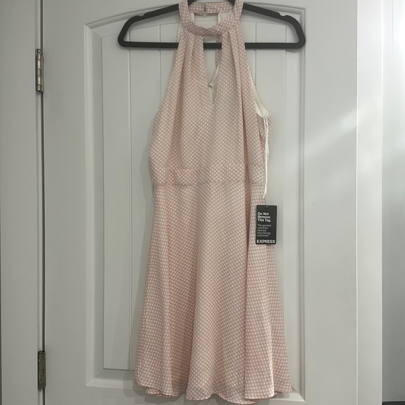 Express Dresses & Skirts - Pink halter polka dot dress
